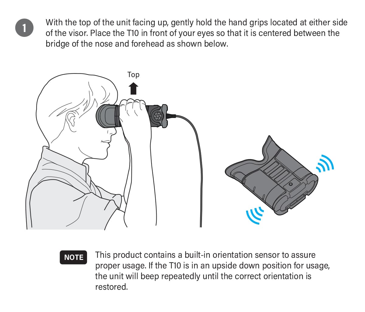 iCAM T10 iris capture process illustration