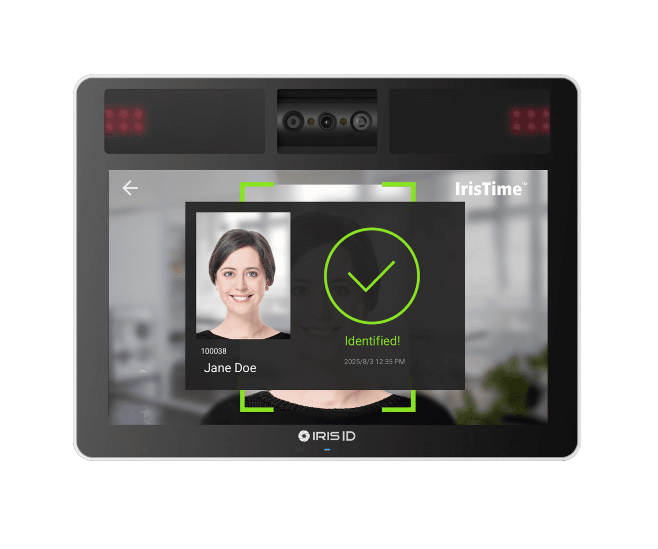 IrisTime iT100 identified confirmation